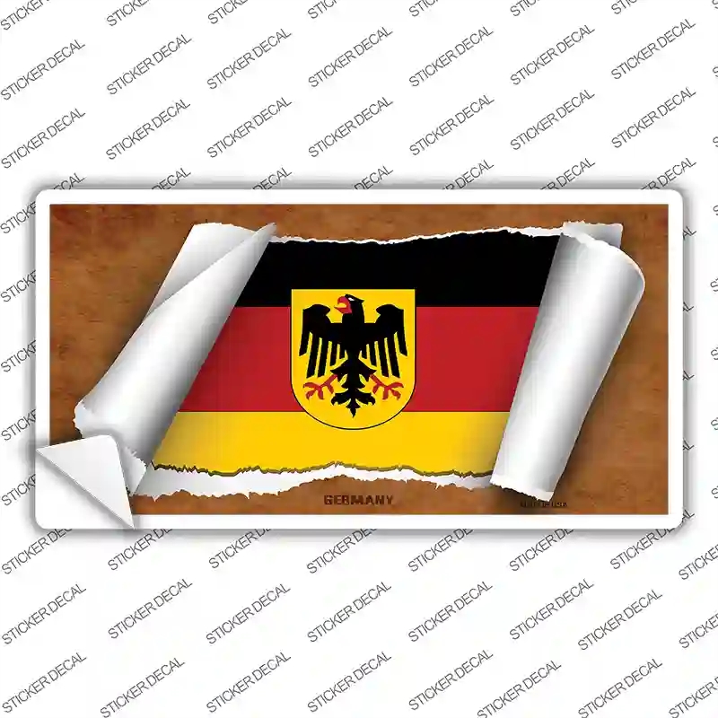 LP-9328s-XL Germany Coat of Arms Scroll Novelty Sticker Decal - Extra Large