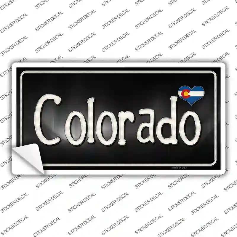 LP-9444s-XL Colorado Flag Script Novelty Sticker Decal - Extra Large