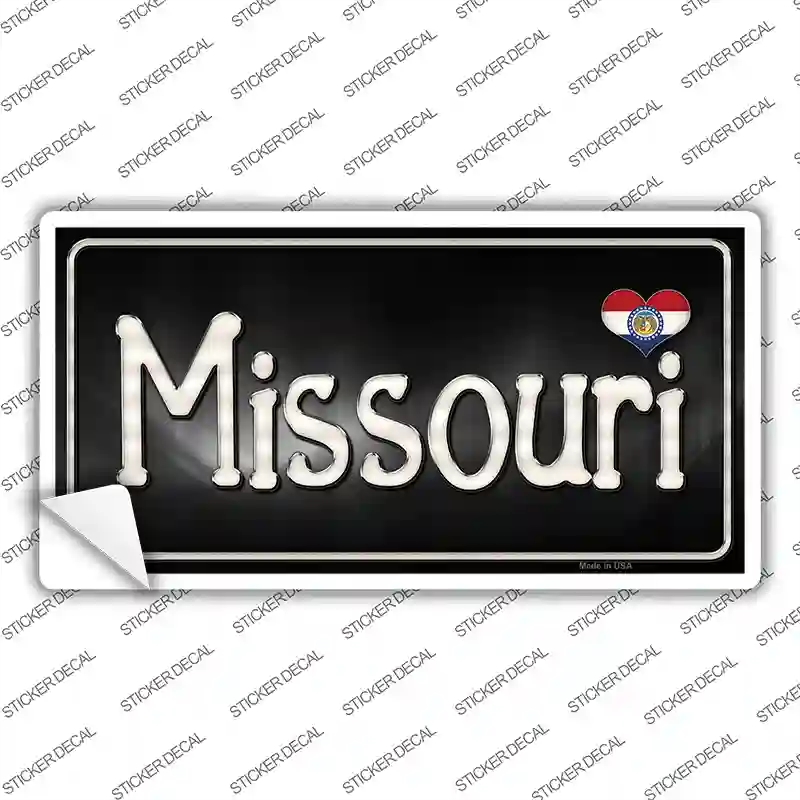 LP-9463s-S Missouri Flag Script Novelty Sticker Decal - Small
