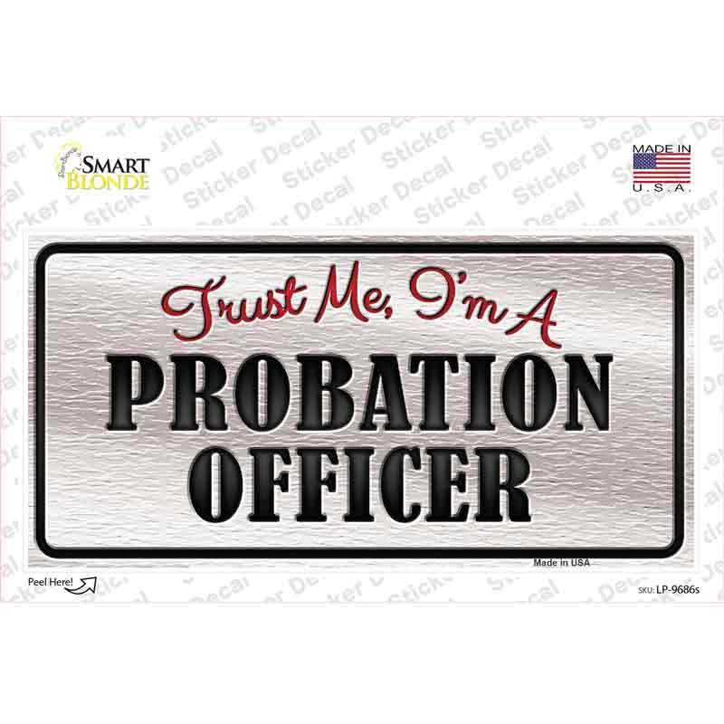 LP-9686s-M Probation Officer Novelty Sticker Decal - Medium
