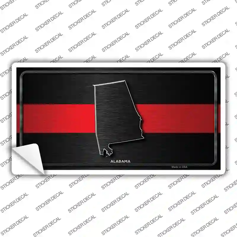 LP-9690s-XL Alabama Thin Red Line Novelty Sticker Decal - Extra Large