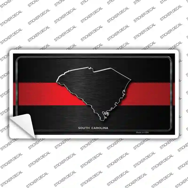 LP-9729s-S South Carolina Thin Red Line Novelty Sticker Decal - Small
