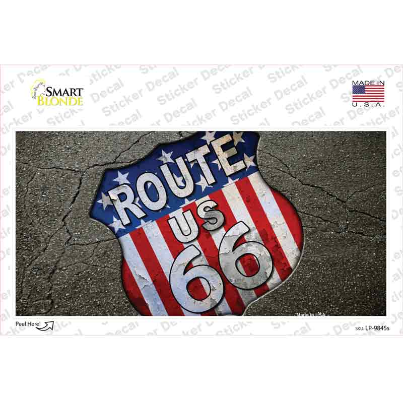 LP-9845s-M Asphalt Highway Novelty Sticker Decal - Medium