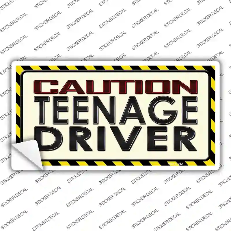 LP-9900s-XL Caution Teenage Driver Novelty Sticker Decal - Extra Large