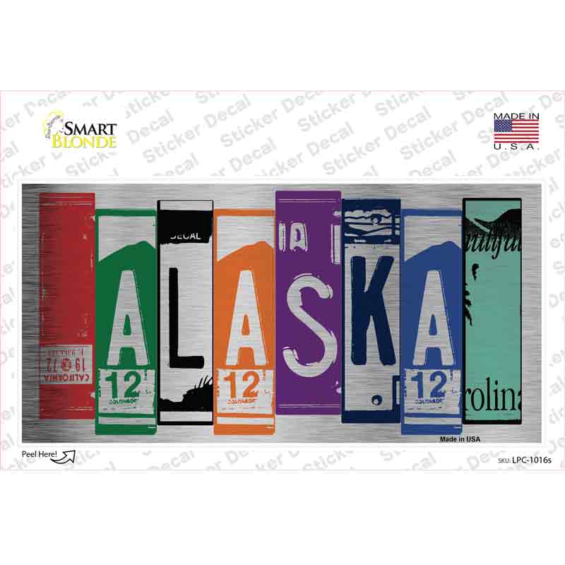 LPC-1016s-M Alaska Art Novelty Sticker Decal - Medium
