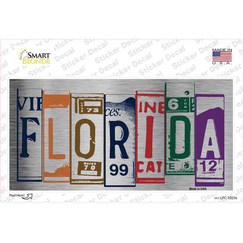 LPC-1023s-M Florida Art Novelty Sticker Decal - Medium