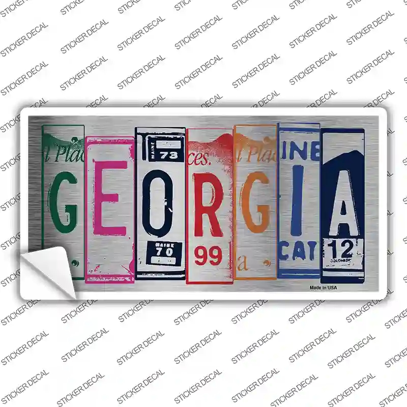 LPC-1024s-S Georgia Art Novelty Sticker Decal - Small