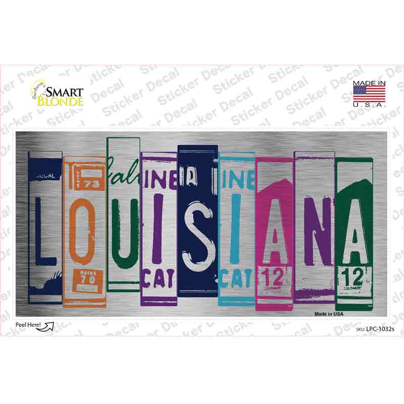 LPC-1032s-M Louisiana Art Novelty Sticker Decal - Medium