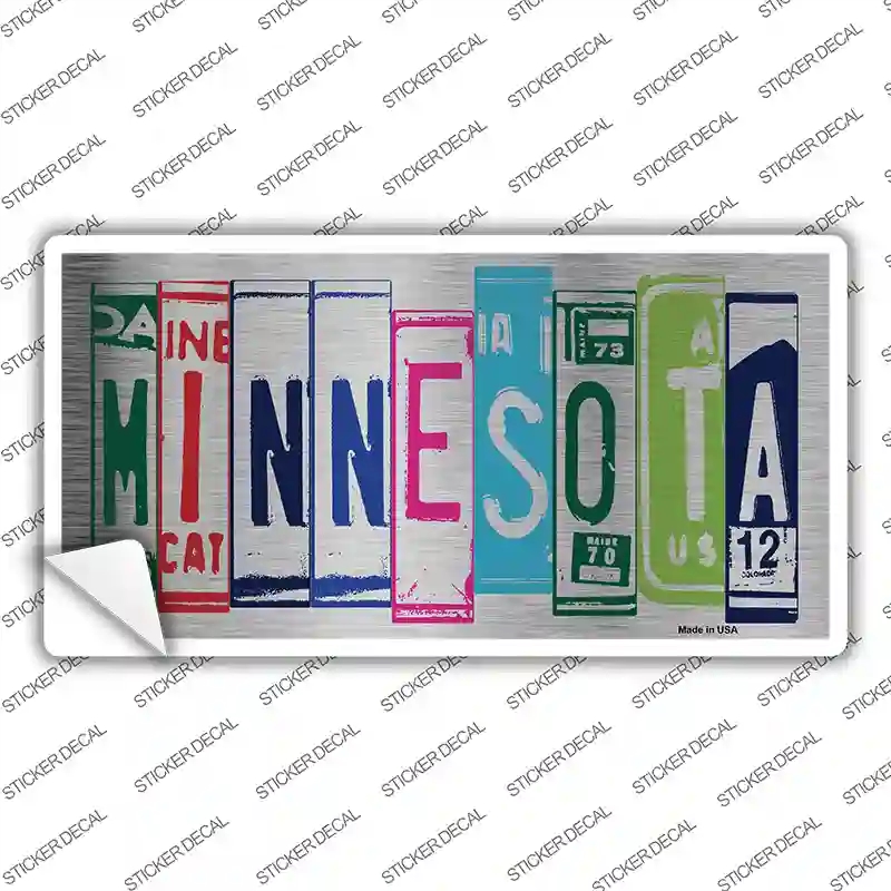 LPC-1037s-L Minnesota Art Novelty Sticker Decal - Large