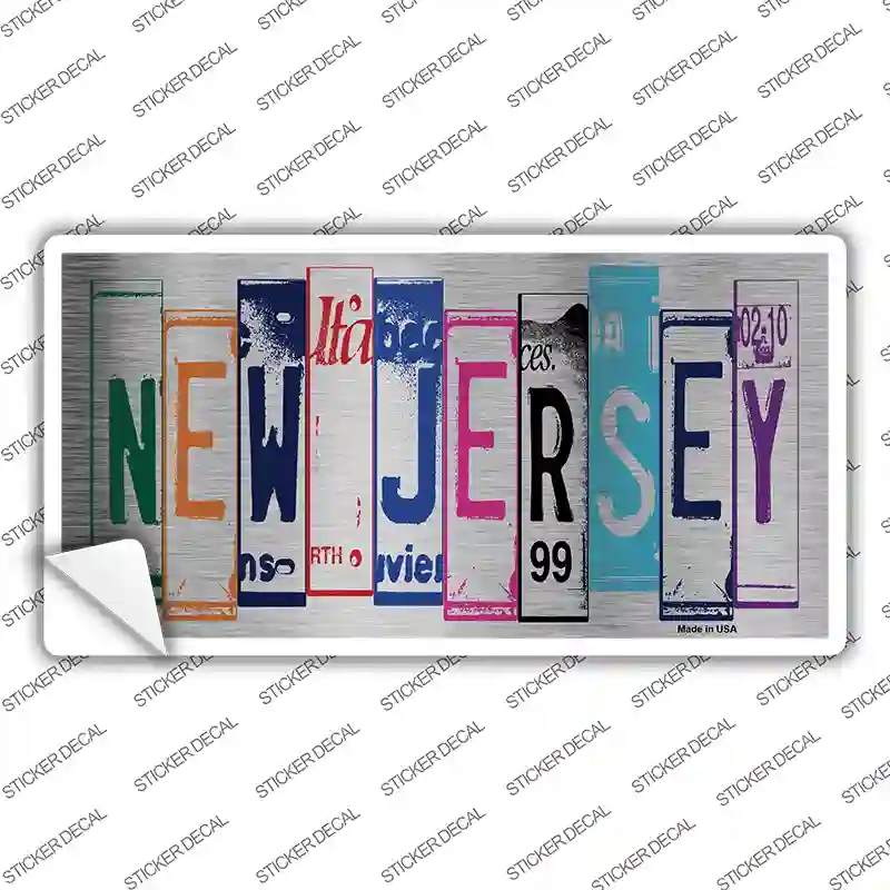 LPC-1044s-XL   Jersey Art Novelty Sticker Decal - Extra Large
