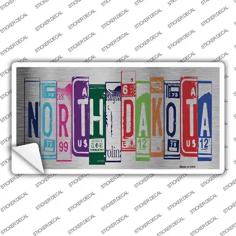 LPC-1048s-S North Dakota Art Novelty Sticker Decal - Small
