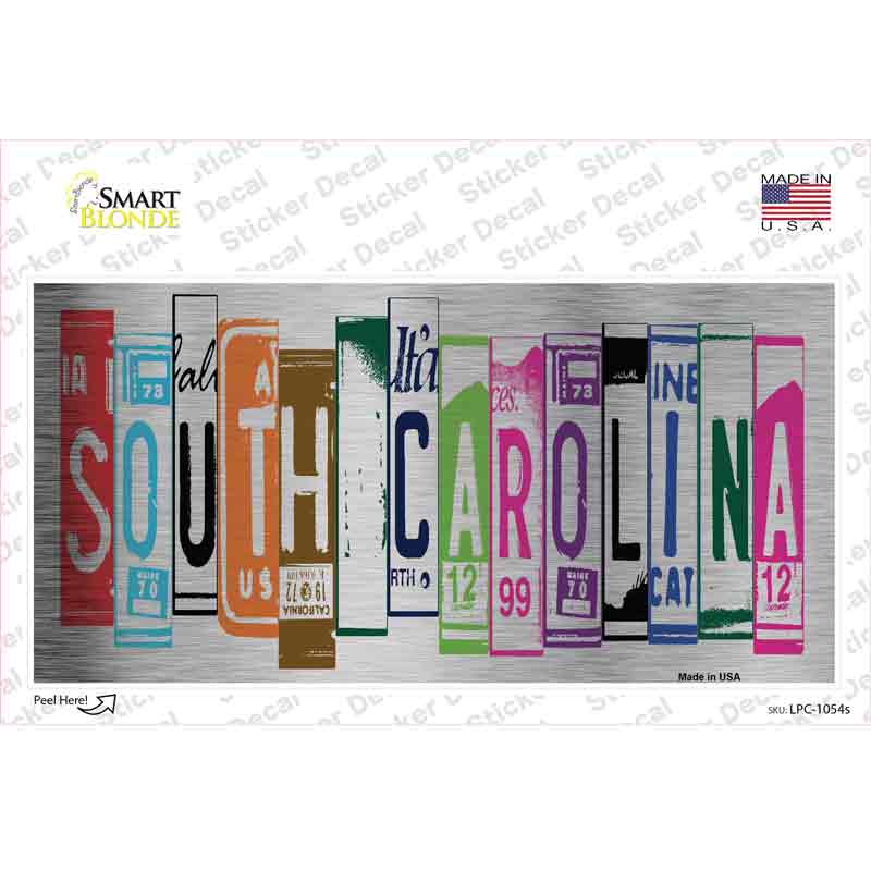 LPC-1054s-M South Carolina Art Novelty Sticker Decal - Medium