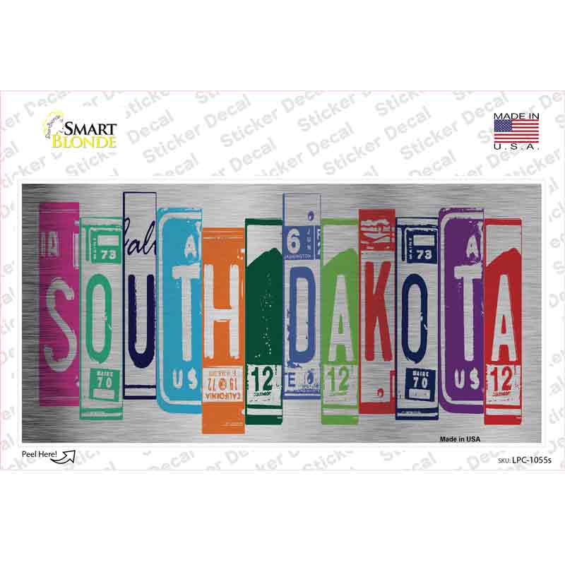 LPC-1055s-M South Dakota Art Novelty Sticker Decal - Medium