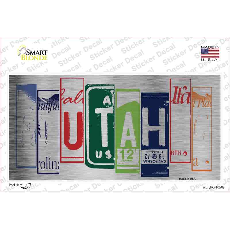 LPC-1058s-M Utah Art Novelty Sticker Decal - Medium