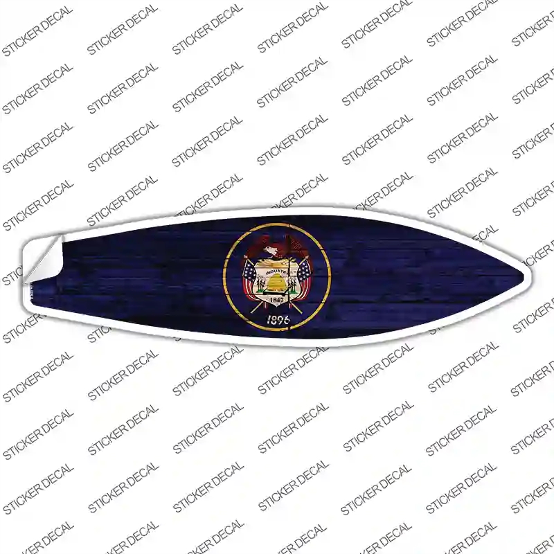 SB-143s-XL Utah State Flag Novelty Surfboard Sticker Decal - Extra Large