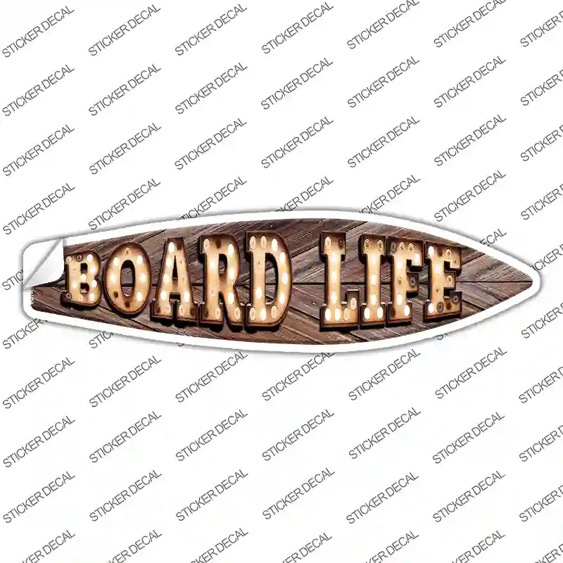 SB-171s-S Board Life Bulb Lettering Novelty Surfboard Sticker Decal - Small