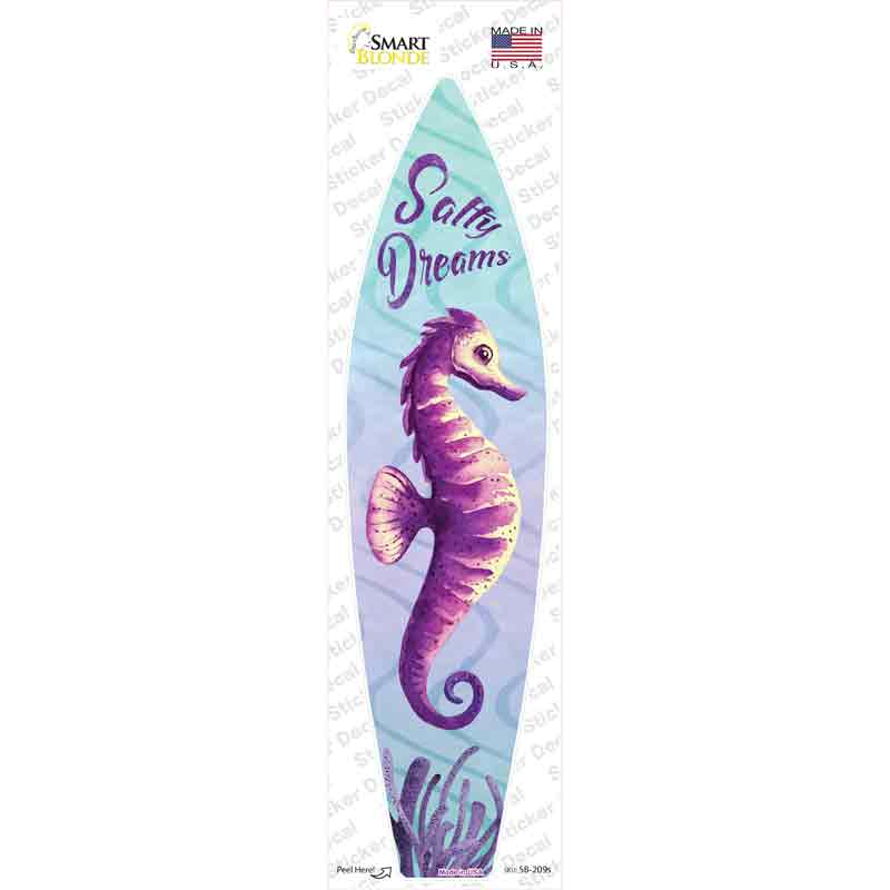 SB-209s-M Salty Dreams Seahorse Novelty Surfboard Sticker Decal - Medium
