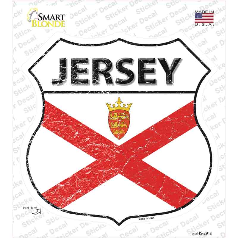 HS-291s-M Jersey Flag Novelty Highway Shield Sticker Decal - Medium