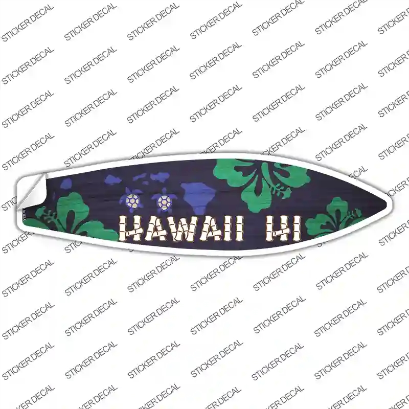 SB-293s-S Hawaii Novelty Surfboard Sticker Decal - Small
