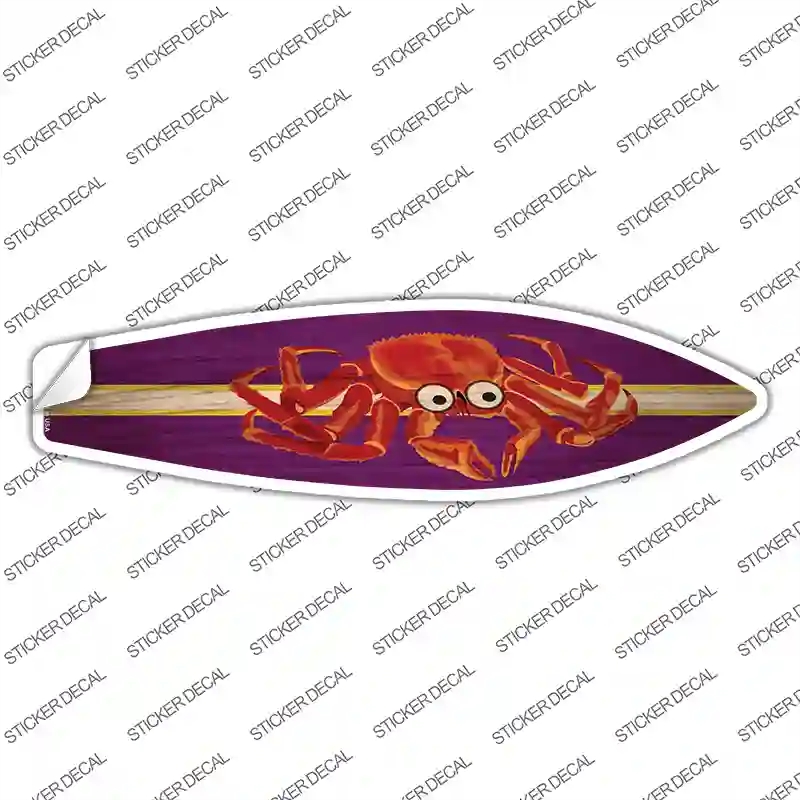 SB-378s-S Crab Novelty Surfboard Sticker Decal - Small