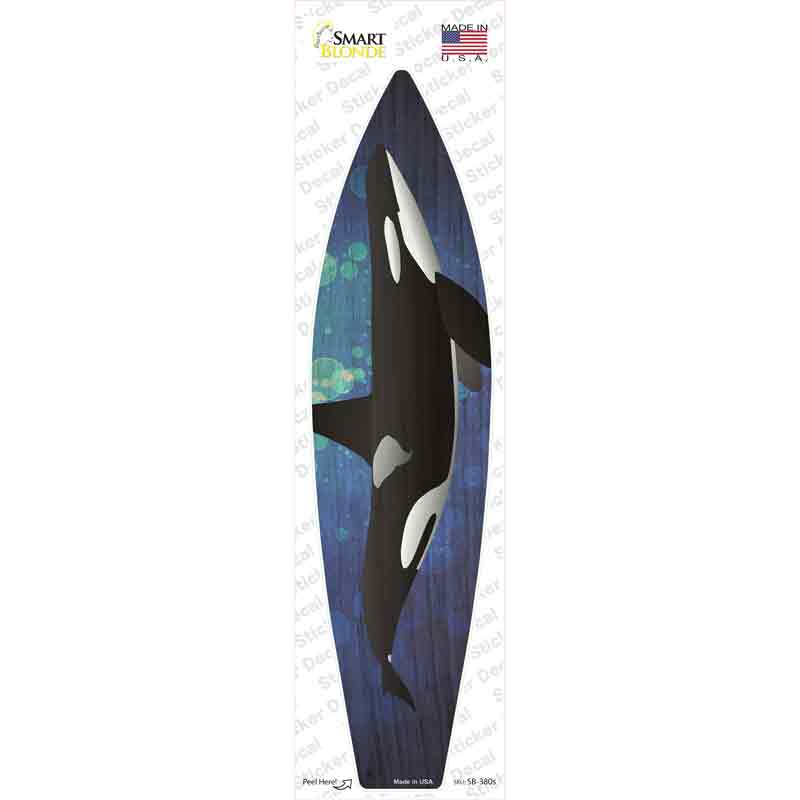 SB-380s-M Killer Whale Novelty Surfboard Sticker Decal - Medium