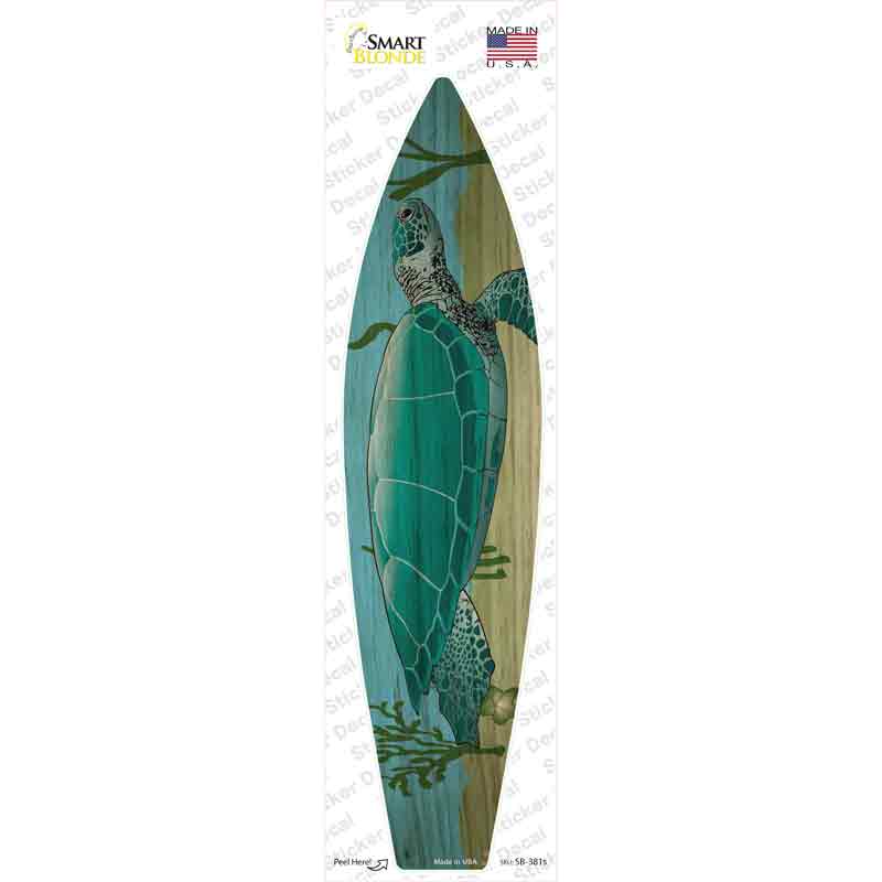 SB-381s-M Sea Turtle Novelty Surfboard Sticker Decal - Medium