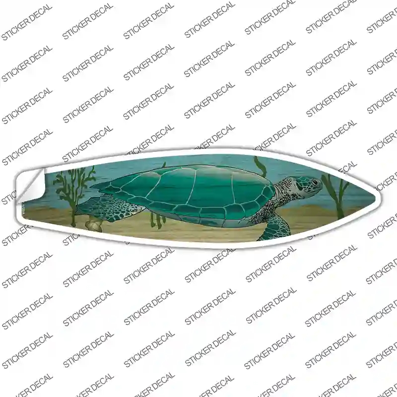 SB-381s-S Sea Turtle Novelty Surfboard Sticker Decal - Small