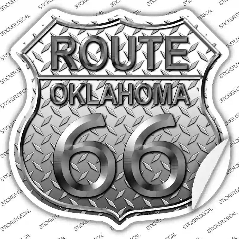 HS-475s-XL Route 66 Diamond Oklahoma Novelty Highway Shield Sticker Decal - Extra Large