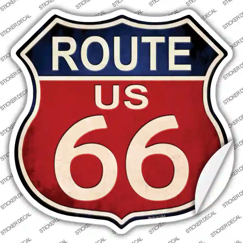 HS-495s-L Route 66 Vintage Novelty Highway Shield Sticker Decal - Large