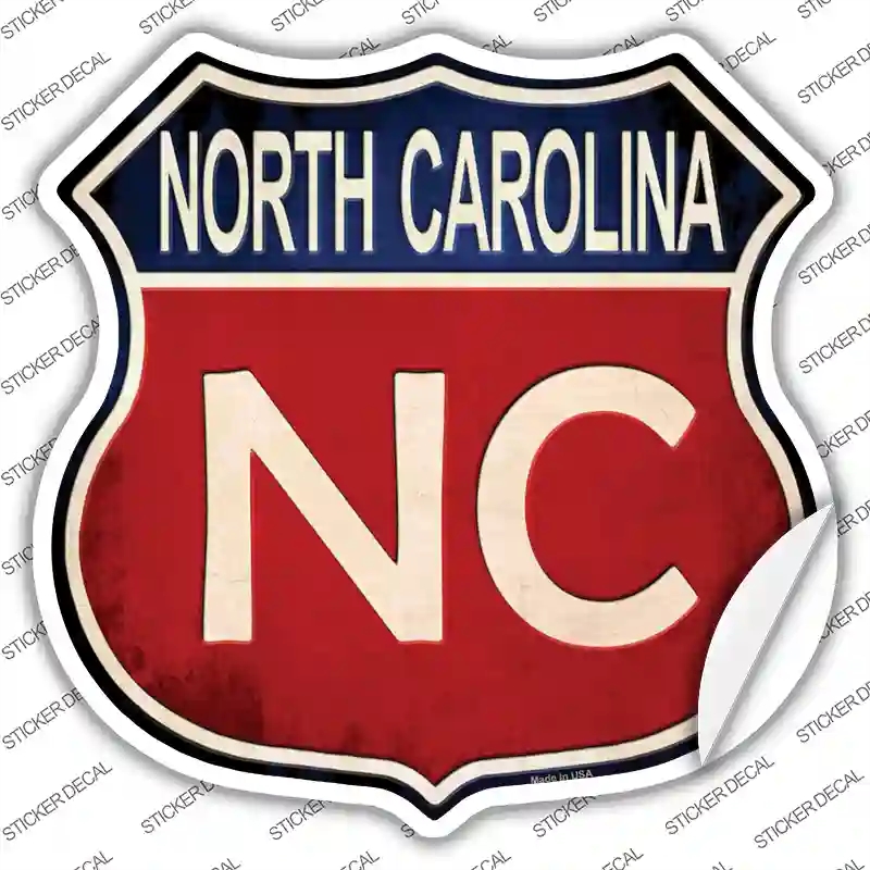 HS-528s-S North Carolina Novelty Highway Shield Sticker Decal - Small