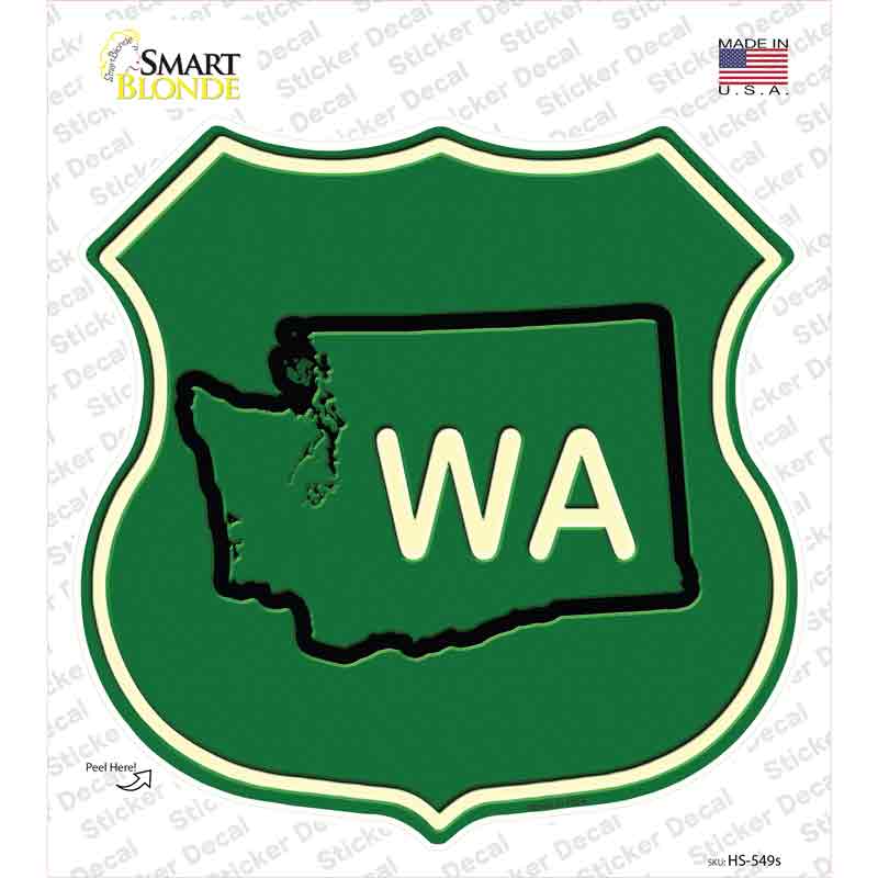 HS-549s-M WA Novelty Highway Shield Sticker Decal - Medium
