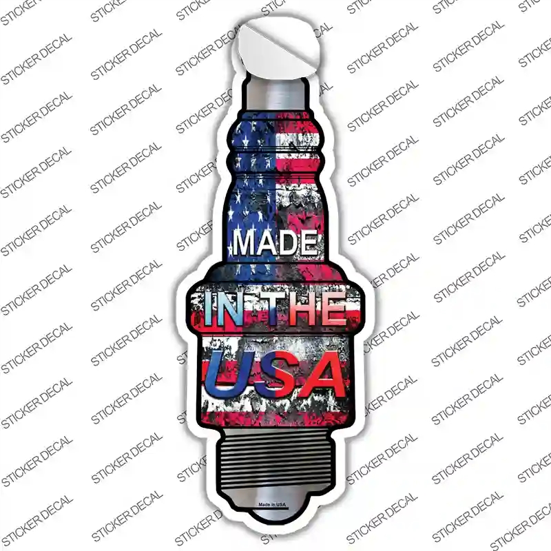 J-079s-L Made in the USA Novelty Spark Plug Sticker Decal - Large