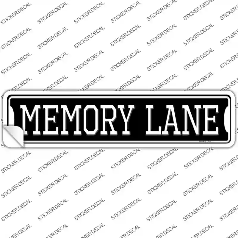 K-1396s-S Memory Lane Novelty Narrow Sticker Decal - Small