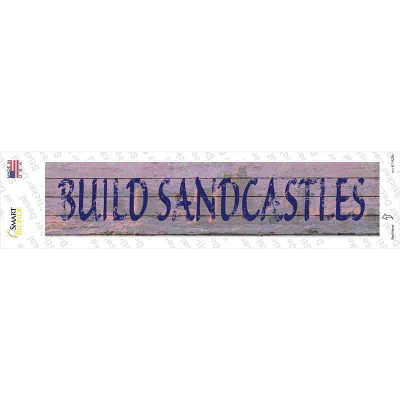 K-1429s-M Build Sandcastles Novelty Narrow Sticker Decal - Medium