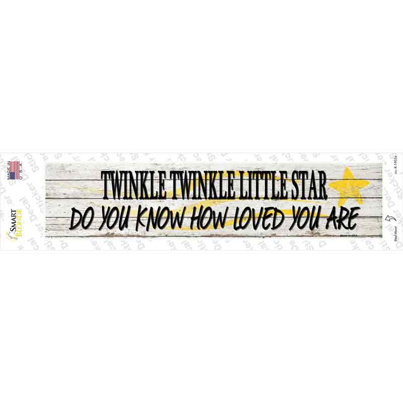 K-1455s-M Twinkle Twinkle Little Star Novelty Narrow Sticker Decal - Medium