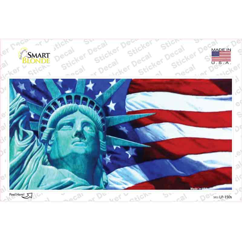 LP-150s-M Lady Liberty Novelty Sticker Decal - Medium