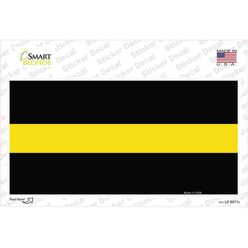 LP-9411s-M Thin Yellow Line Novelty Sticker Decal - Medium