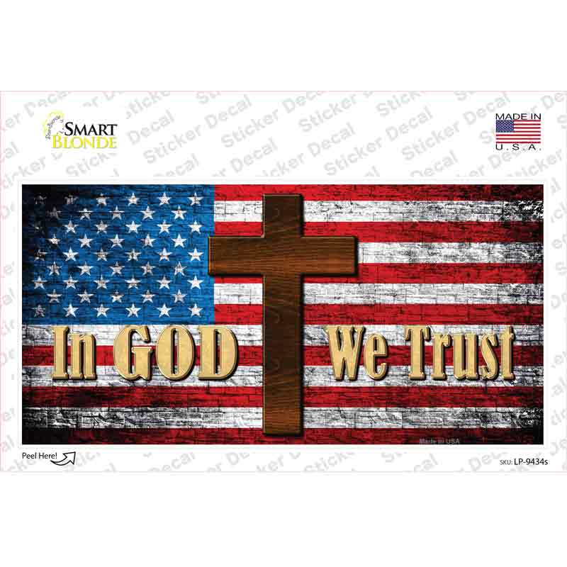 LP-9434s-M God We Trust Novelty Sticker Decal - Medium