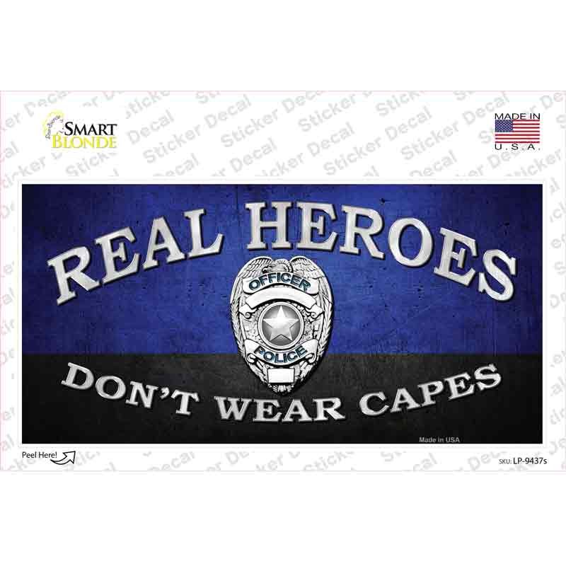 LP-9437s-M Real Heroes Blue Novelty Sticker Decal - Medium