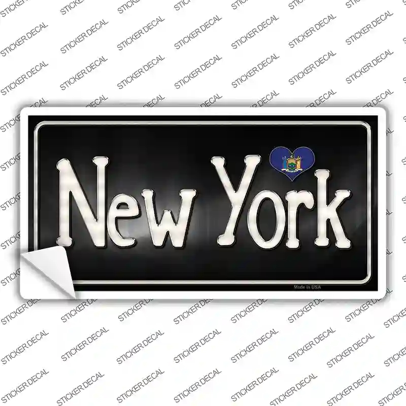 LP-9470s-S   York Flag Script Novelty Sticker Decal - Small