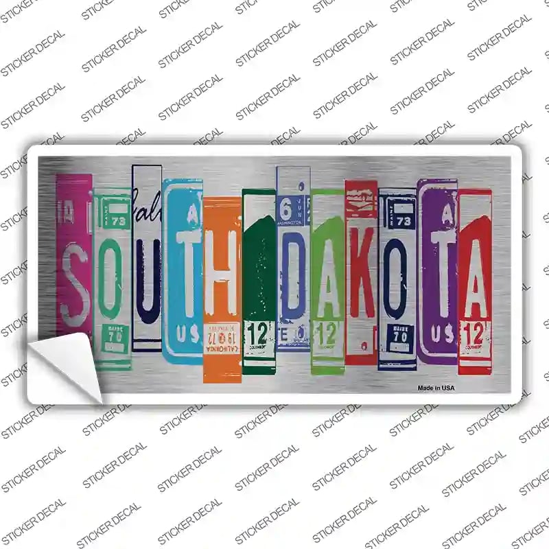 LPC-1055s-L South Dakota Art Novelty Sticker Decal - Large