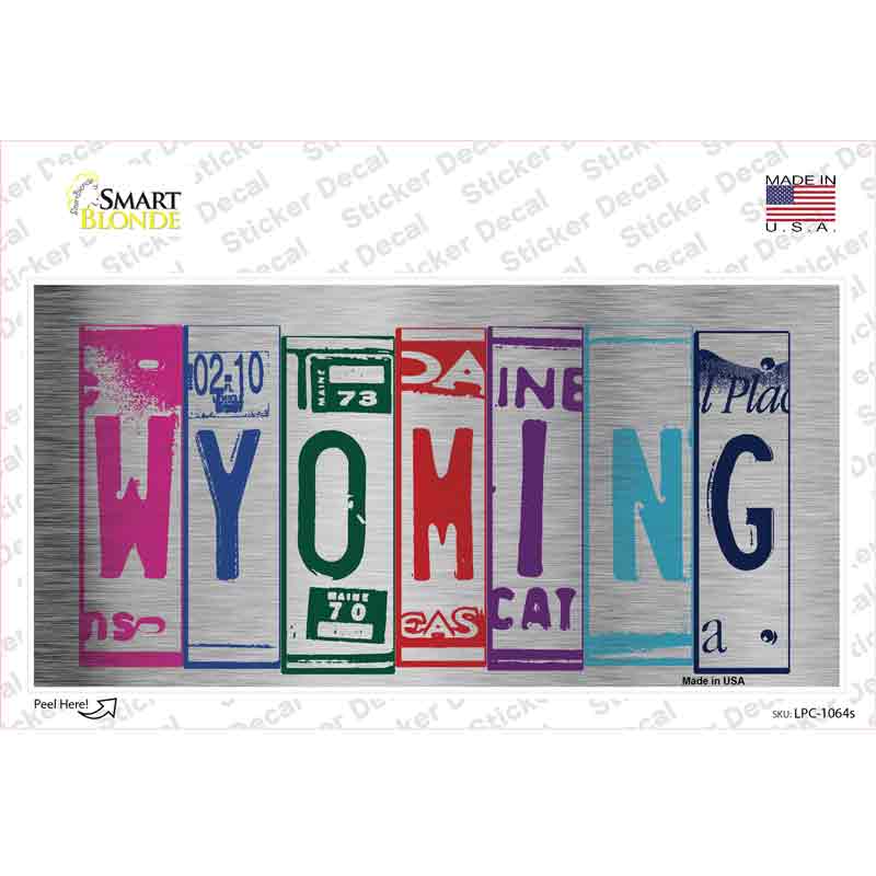LPC-1064s-M Wyoming Art Novelty Sticker Decal - Medium