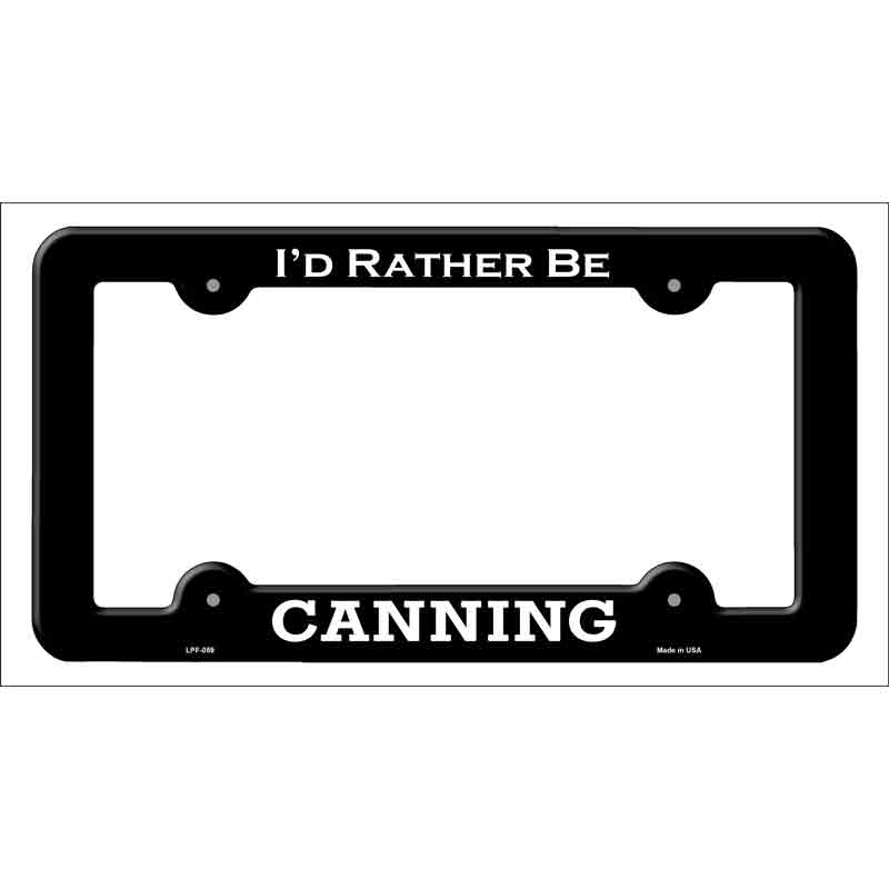 LPF-059b 12 x 6 in. Canning Novelty Metal License Plate Frame - Black