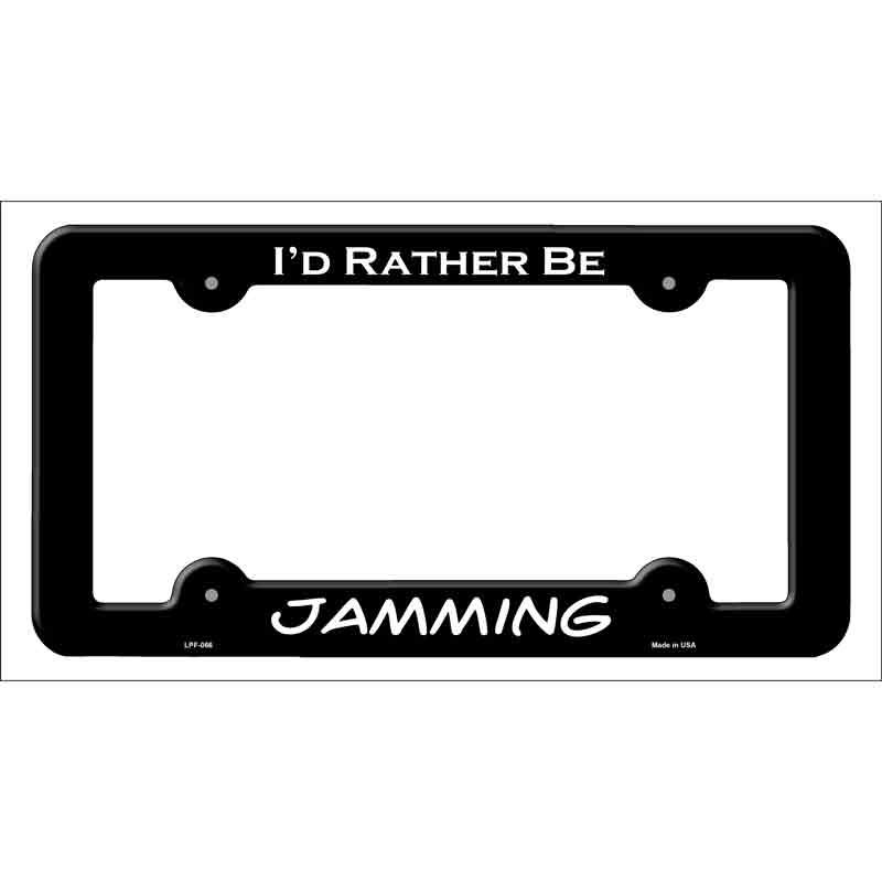 LPF-066b 12 x 6 in. Jamming Novelty Metal License Plate Frame - Black