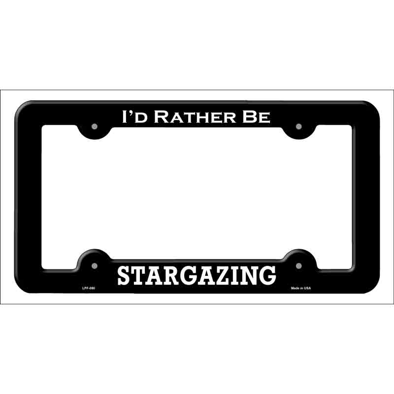 LPF-080b 12 x 6 in. Stargazing Novelty Metal License Plate Frame - Black