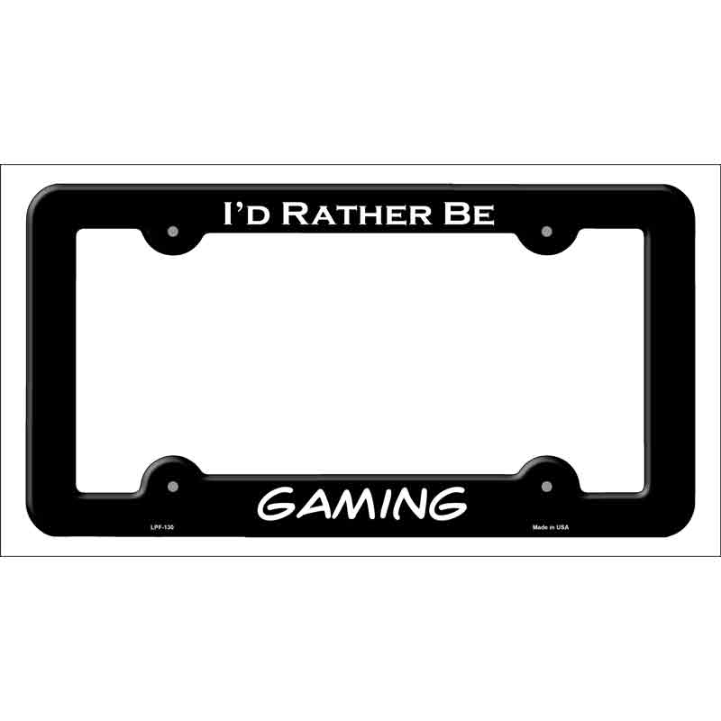 LPF-130b 12 x 6 in. Gaming Novelty Metal License Plate Frame - Black