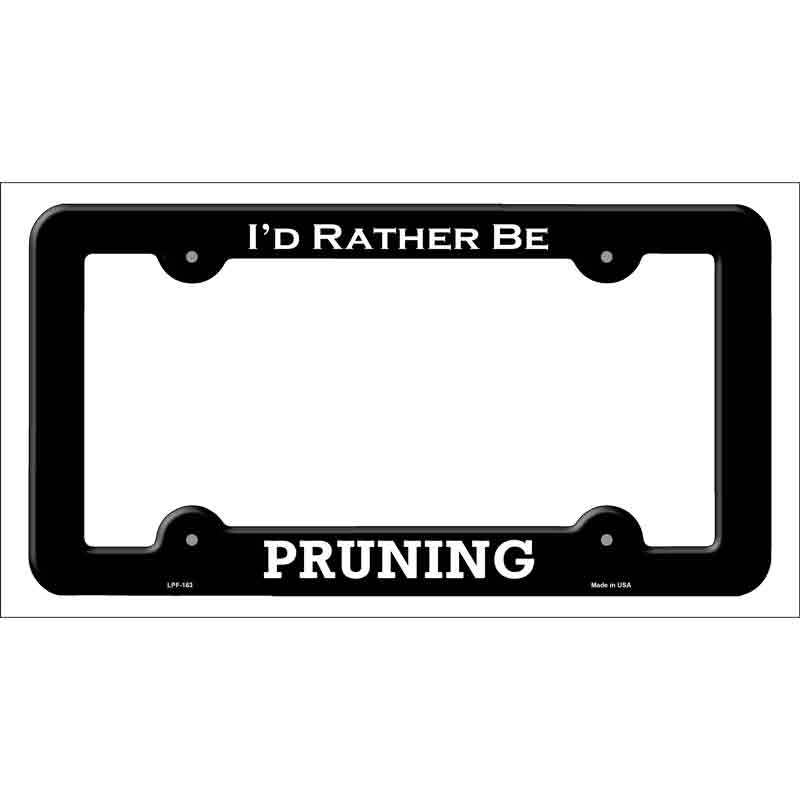 LPF-163b 12 x 6 in. Pruning Novelty Metal License Plate Frame - Black