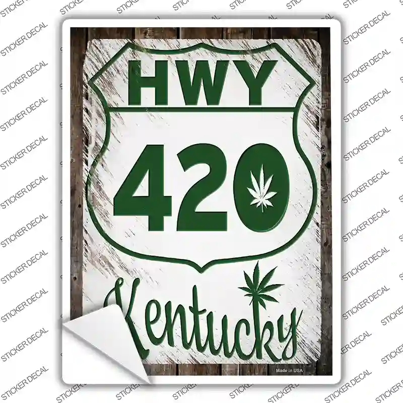 P-3272s-XL HWY 420 Kentucky Novelty Rectangle Sticker Decal - Extra Large