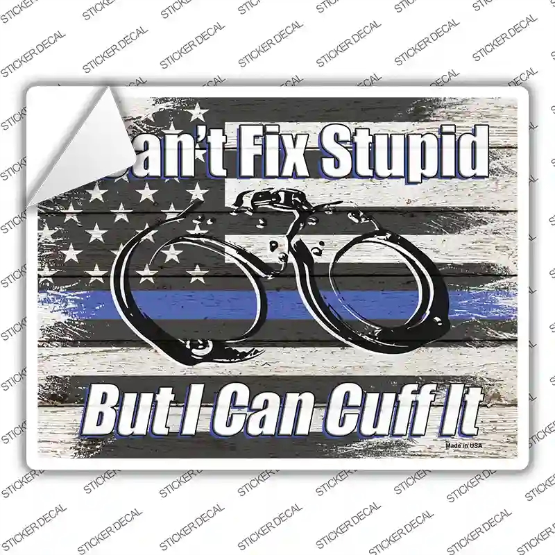 P-3325s-L I Cant Fix Stupid Novelty Rectangle Sticker Decal - Large