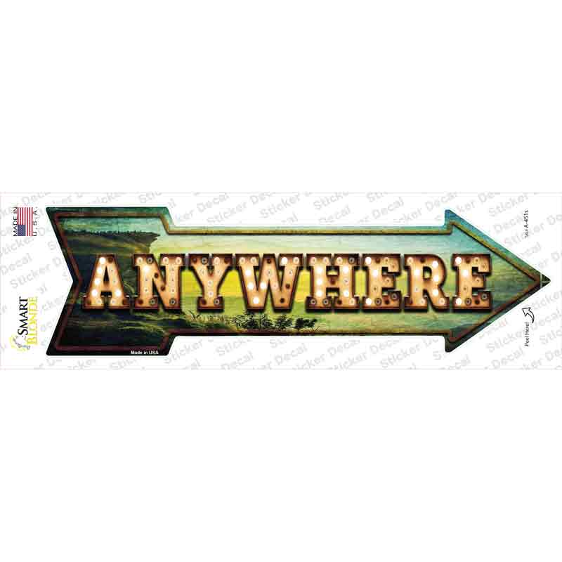 A-451s-M Anywhere Bulb Letters Novelty Arrow Sticker Decal - Medium